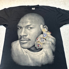 Michael Jordan Mens XL NBA Goat Six Championship Rings All Gravity Bling Stones