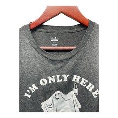 Way To Celebrate Halloween Men’s 2XL 50-52 Gray I’m Only Here For The Boos Tee