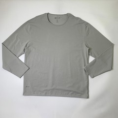 BYLT Shirt Mens XXL Grey Lux Classic Fit Long Sleeve 4 Way Stretch Straight Hem