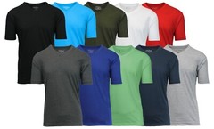 Mens Regular & Oversize Short Sleeve Crew & V-Neck & Muscle Tee Gym Lounge S-5XL