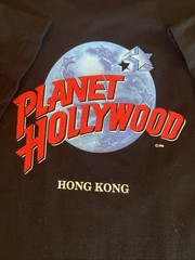 Vintage Planet Hollywood Hong Kong T-Shirt Mens XL Black Single Stitch USA Made