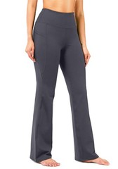 28″/30″/32″/34″ Inseam Women’s Bootcut Yoga Pants Long Bootleg High-Waisted F…
