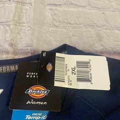 Dickies Women’s Raglan Sleeve Cooling Temp-iQ Performance Shirt Navy XXL Blue