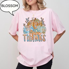 Thanksgiving Floral Pumpkin Shirt Pumpkin Season Fall Harvest Autumn Gift Tee