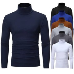 Men’s Thermal Underwear Top Slim Fit High Neck Long Sleeve Winter Shirt