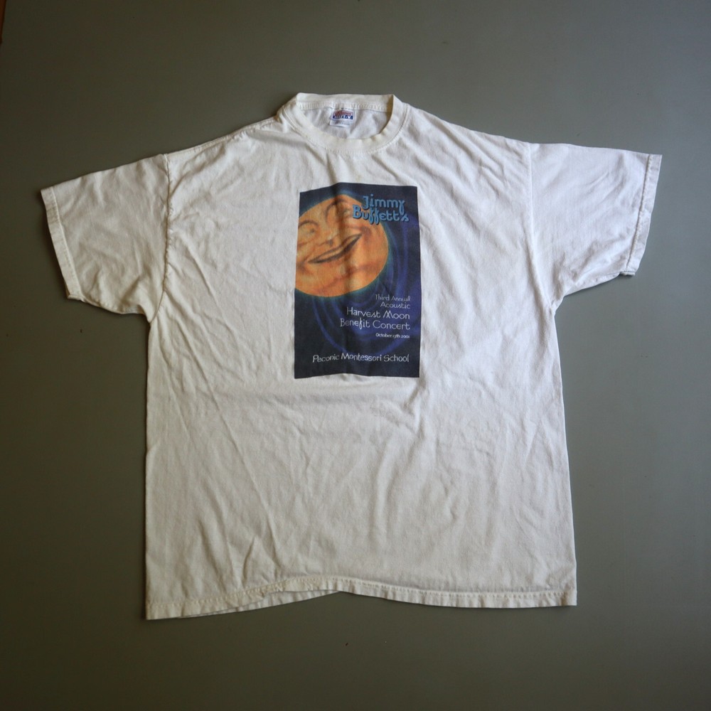 Jimmy Buffett Shirt Vtg Band Peconic Montessori Harvest Moon Benefit Concert