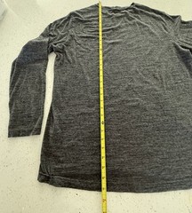 Athletic Works DriWorks Basic T-Shirt Mens XL Gray Long Sleeve Crew Neck Tee