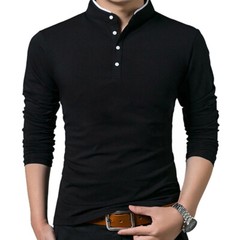 Zonbailon men’s long sleeve solid color Soft breathable bottomed shirt