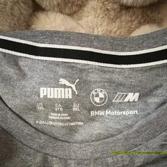 PUMA BMW Motorsport Graphic Gray Cotton Men’s 3XL Crew Neck T-Shirt