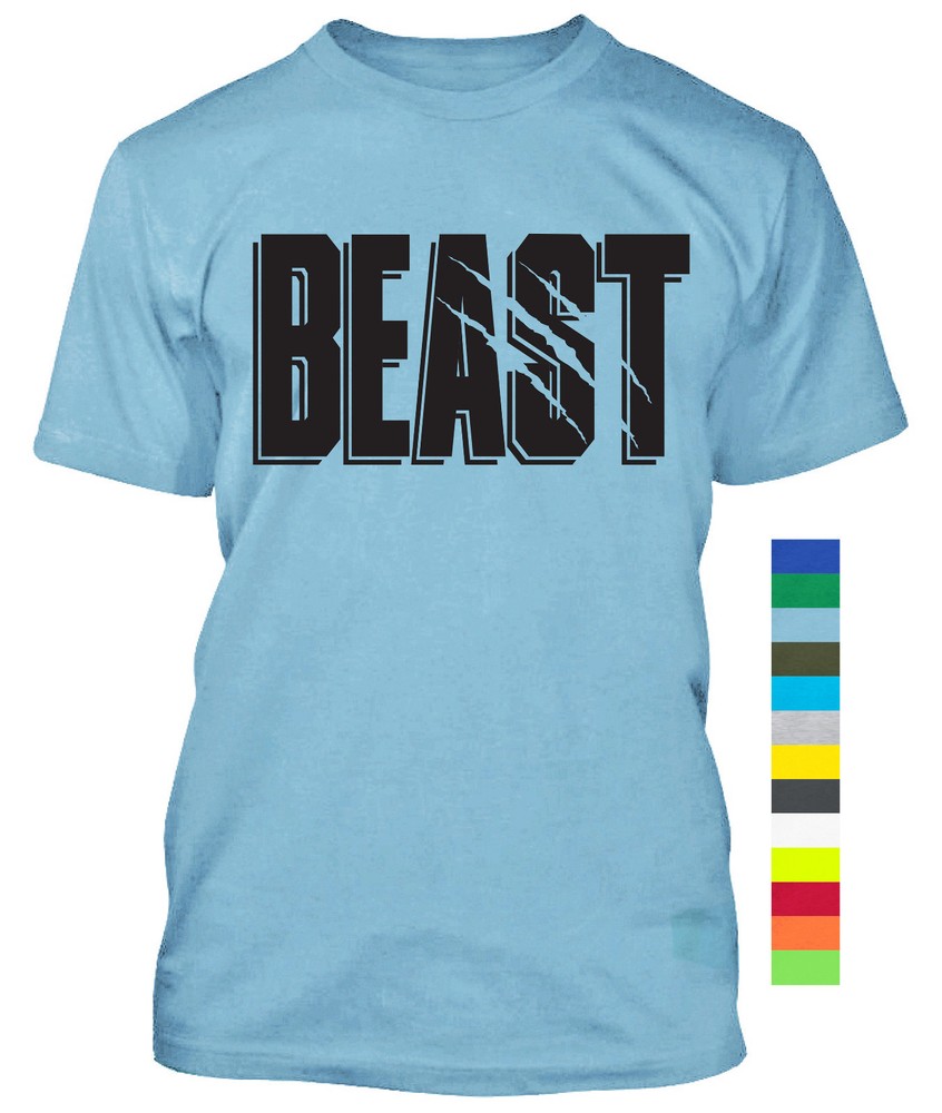 Beast Shirt Workout Mode Gym BodyBuilding Weight Lifting