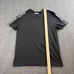 Calvin Klein T-Shirt Men’s Small Black Logo Tape Shoulder Short Sleeve Cotton