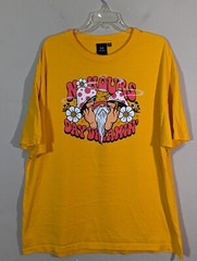 No Hours Daydreaming Gnome 420 Psychedelic Acid Trip Shrooms Yellow Graphic 2XL