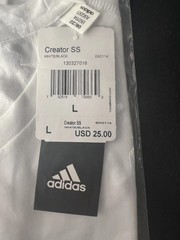 Adidas Creator SS White Black T-Shirt Large Men’s Casual Wear Sports Apparel
