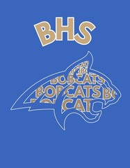 BHS High School Bobcats Adult Youth Graphic Tee Pride Royal Blue Bloomfield
