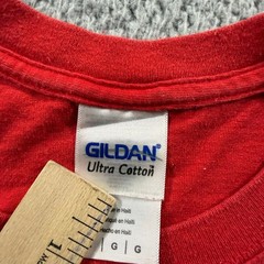 Gildan Georgia Bulldogs UGA T-Shirt Mens Large Red Anybody Anywhere Anytime Tee