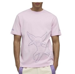 PUMA X Pokémon Relaxed Graphic Crew Neck Short Sleeve T-Shirt Mens Pink LARGE