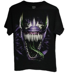 Marvel Venom Graphic T-Shirt Men’s Size S/C/P (34/36) Black Short Sleeve T0248