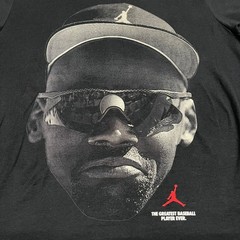 Jordan Shirt Mens XL Black Graphic Michael Jordan The Greatest Baseball Player