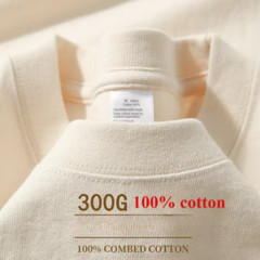 Men’s Heavy Duty 300g American Pure Cotton T-Shirt Oversized Casual Short Sleeve