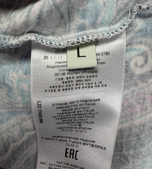 ETRO Milano Paisley Print T Shirt Top Mens L Multicolor Italy Cotton Short