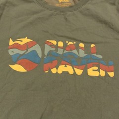 FJALLRAVEN Arctic Fox logo t-shirt LARGE tag sweden nordic outdoor camp
