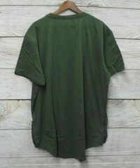Krisp Shirt Big Mens Big 4XL Olive Green Zipper Sides Crewneck Slim Fit Long New