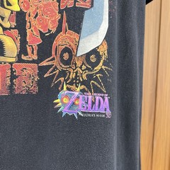 Zelda Majora’s Mask 3D Link Faded Graphic Game T-Shirt Black Size L