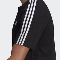 ADIDAS Men’s Essentials 3-Stripes Tee Black / White