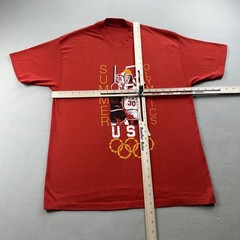 Vintage USA Basketball T-Shirt Mens Medium Red Summer Olympics South Korea 1988
