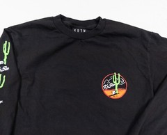 KREW Shirt Adult Medium Black Long Sleeve Skateboarding Streetwear Mens Tee
