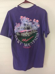Hanes Beefy T SZ MED Vtg Colorado Single Stitch T-Shirt Large 1990s Purple