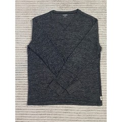 Express Mens XL Charcoal Gray Marl Long Sleeve Thermal Crew Neck Shirt