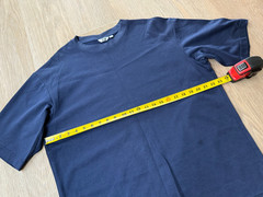 Uniqlo U AIRism Cotton Oversized T-Shirt Blue Gray Large Relaxed Fit 5708