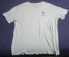 Under Armour Men’s 2XL Loose Gray Short Sleeve Crew Neck USA Graphic T-Shirt