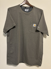Carhartt Force Relaxed Fit Men’s Short Sleeve Crew Neck Tee Basil Heather Sz L