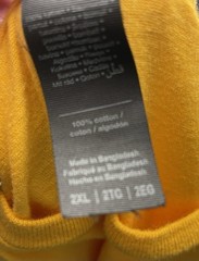 Walmart Logo T-Shirt Size 2XL Yellow with Baseball font Walmart Logo