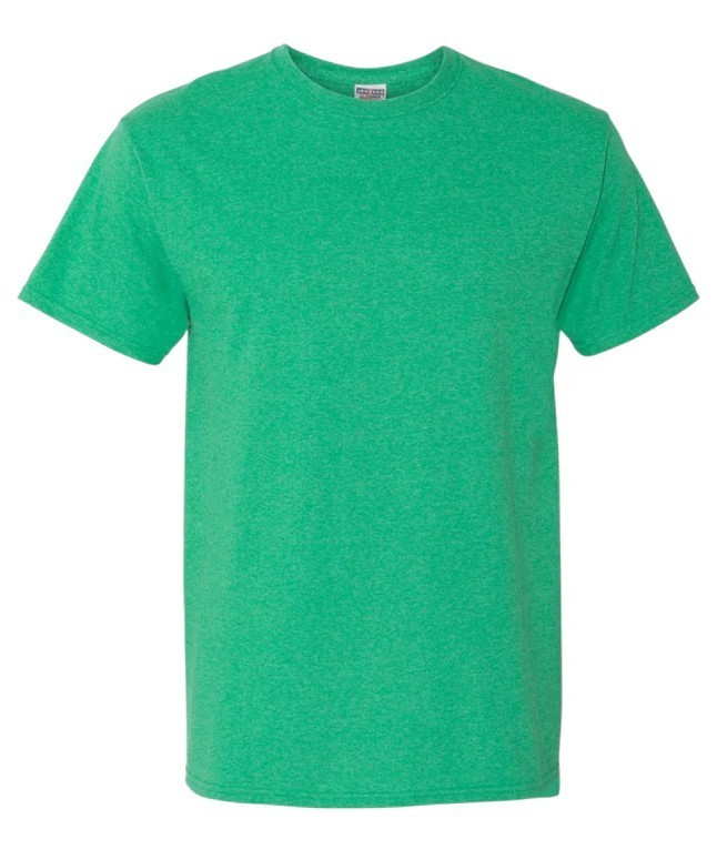 6 Pack JERZEES 29MR Dri-Power® 50/50 Active T-Shirt Irish Green Heather – Large