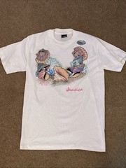 Vintage 90s Men’s M T-shirt Single Stitch Seashells Diamond Dust detail USA