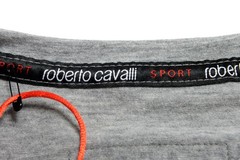 Roberto Cavalli “SPORT” Men’s Gray Embellished Stretch T-Shirt US 2XL IT 56