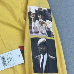 Pulp Fiction Miramax Shirt Mens XL Yellow Long Sleeves Lightweight Tee NWT