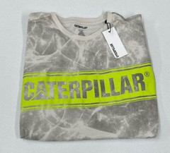 Caterpillar Men’s All Cotton Connect Aop Tee In Lunar Rock, Grey, S