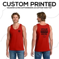 Gildan Ultra Cotton100% US Cotton Tank Top Custom Printed Gift For Him 2200