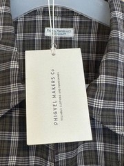 PHIGVEL FISHERMAN’S SHIRT Size 4 Black Fade Check Short Jacket