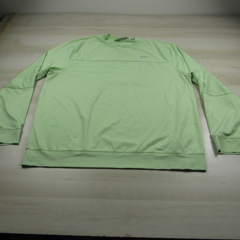 Black Clover Shirt Mens Extra Large Green Long Sleeve Performance Stretch Golf