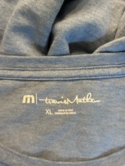 TravisMathew Men’s Catch and Release T-Shirt Heather Blue Sapphire XL Golf Cart