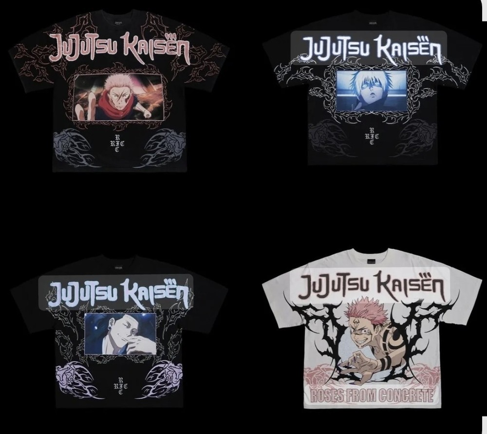 Civil Regime Jujutsu Kaisen BOX Set 4 Men’s Graphic Print Tee XL Multicolor