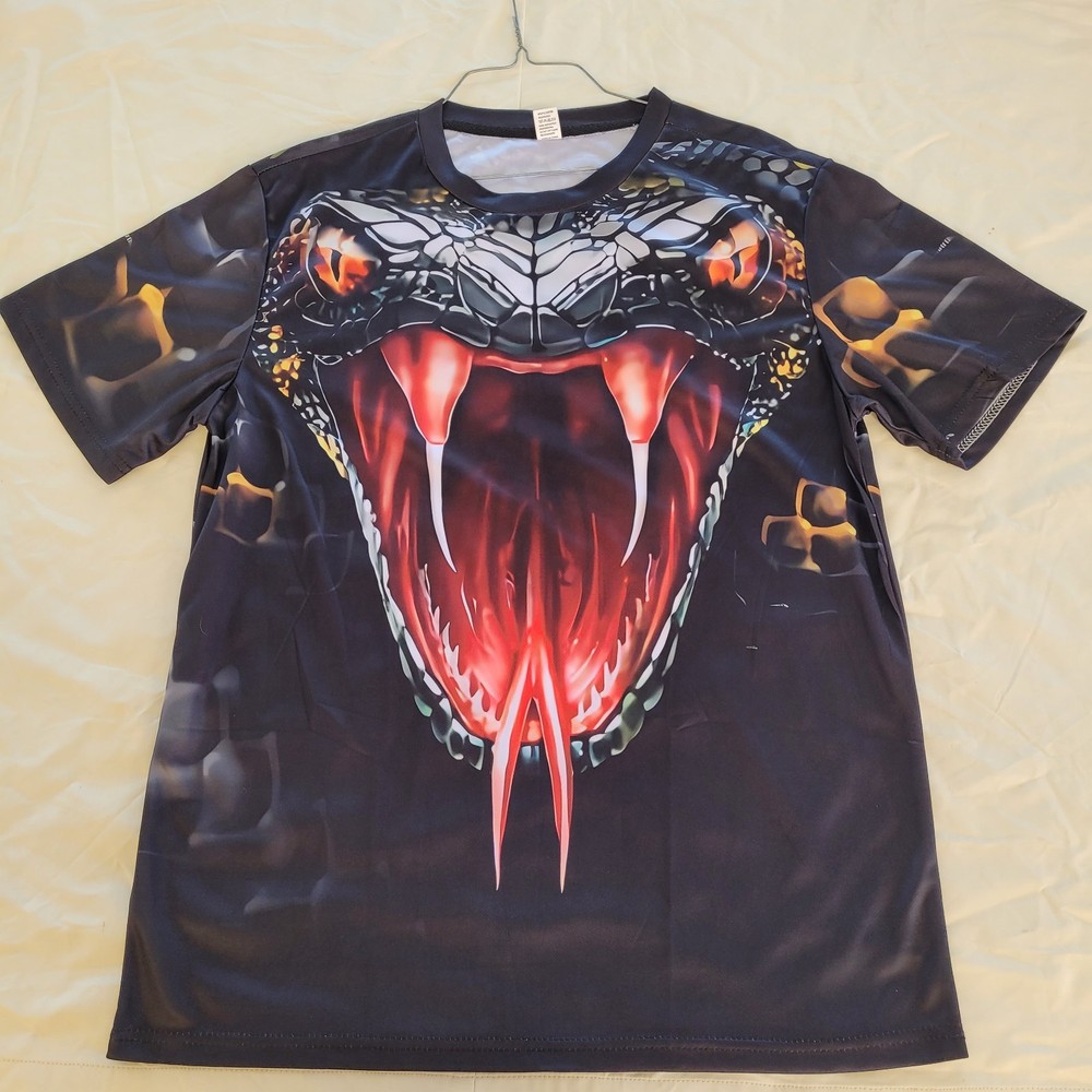 Viper Mouth S/S T Shirt Size Large 45 ” Chest. Print Front And Back.