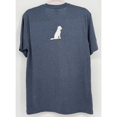 District Perfect Tri Mens Blue Waterdog Graphic T-Shirt Short Sleeve Tee Sz M