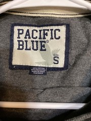 Pacific Blue Y2K Gray Graphic T-shirt With Embroidered Eagle Size Small