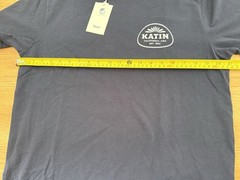 Katin Mens M Navy Graphic Logo Crew Neck Short Sleeve Organic Cotton Tee NWT